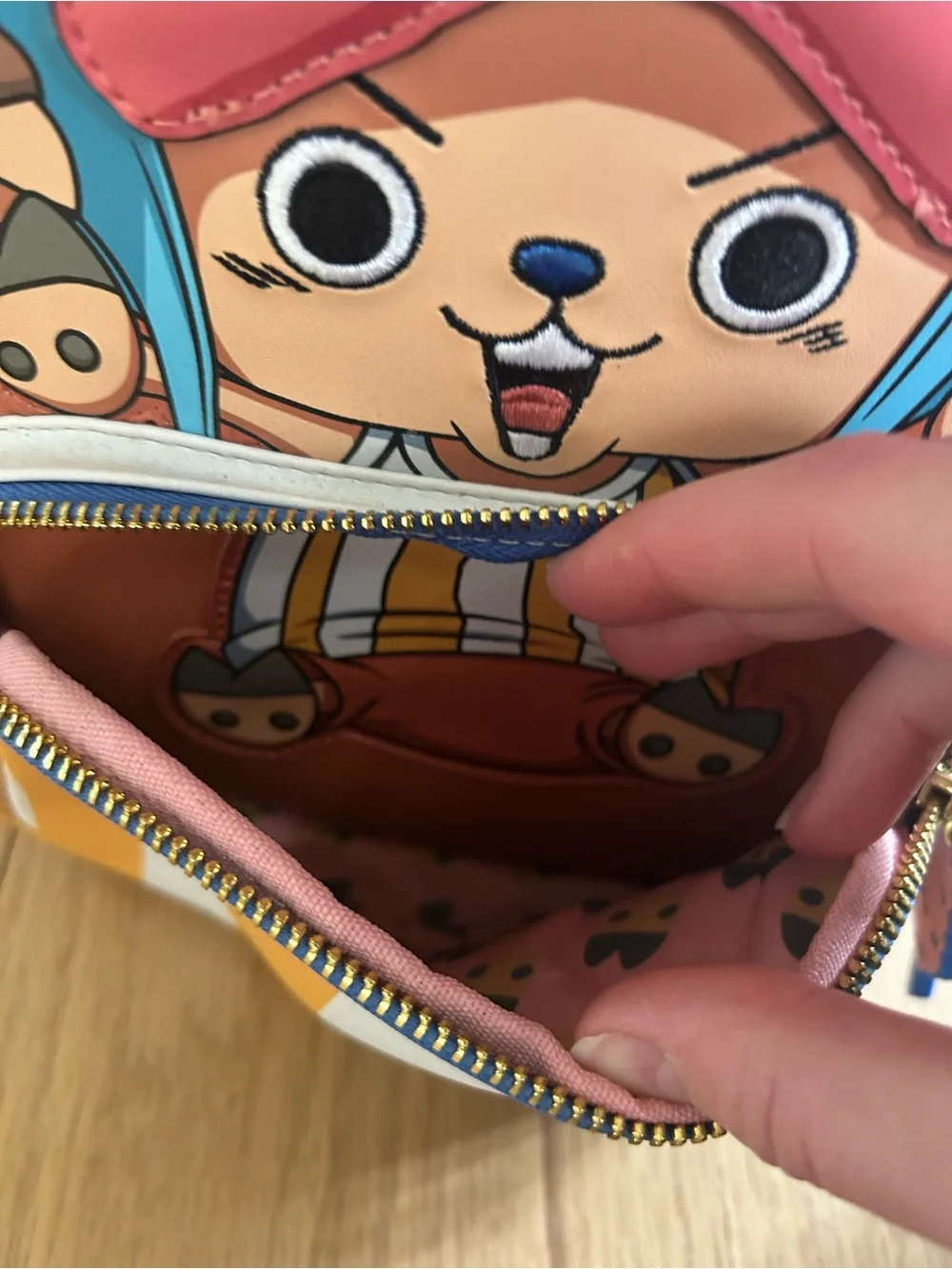 Loungefly Tony Tony Chopper Mini Backpack in Blue, Yellow, Pink - Picture 2 of 4